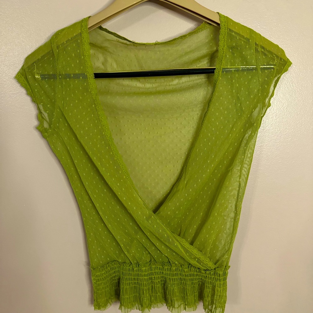 Layering sheer crop top